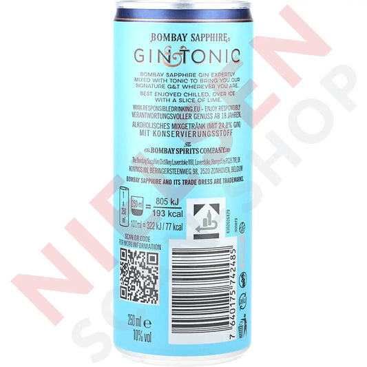 Bombay Sapphire Gin & Tonic Spiritus