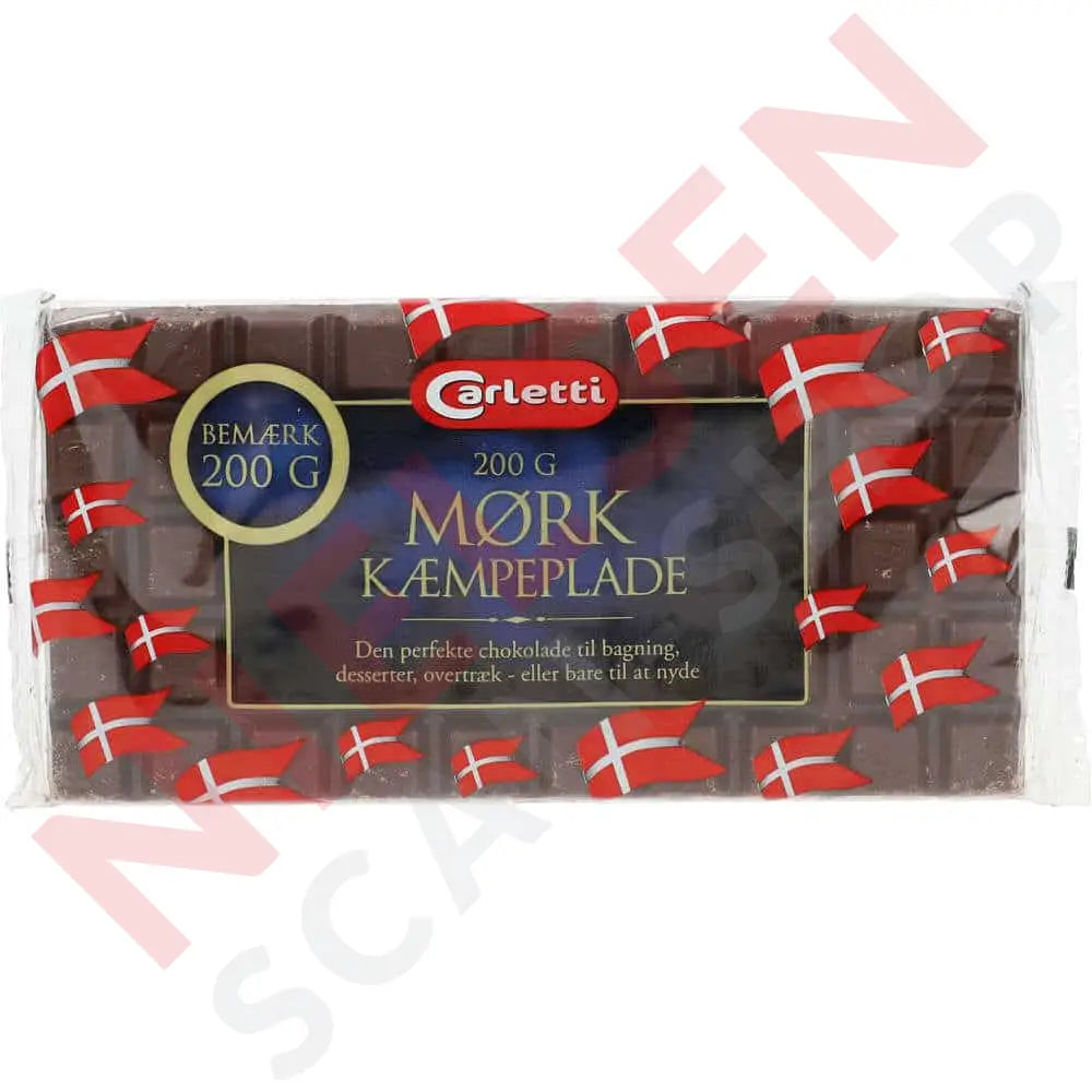 Carletti Kæmpeplade Mørk Slik & Dagligvarer