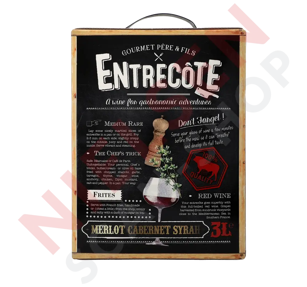 Entrecôte Merlot Cabernet Syrah Vin