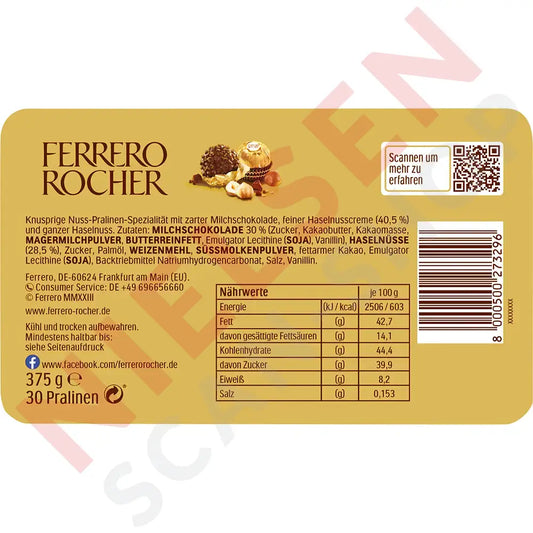 Ferrero Rocher T30 375 G Slik & Dagligvarer