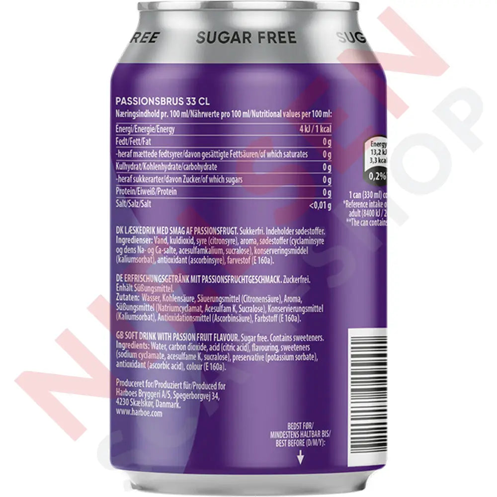 Harboe Passionsbrus 0% Sugar Softdrinks & Energydrinks