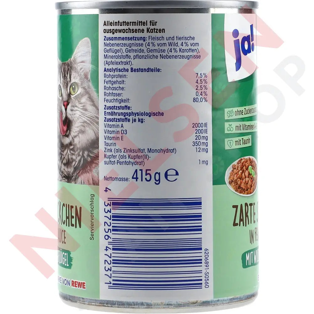 Ja! Wild & Geflügel - Zarte Stückchen In Feiner Sauce Dyrefoder