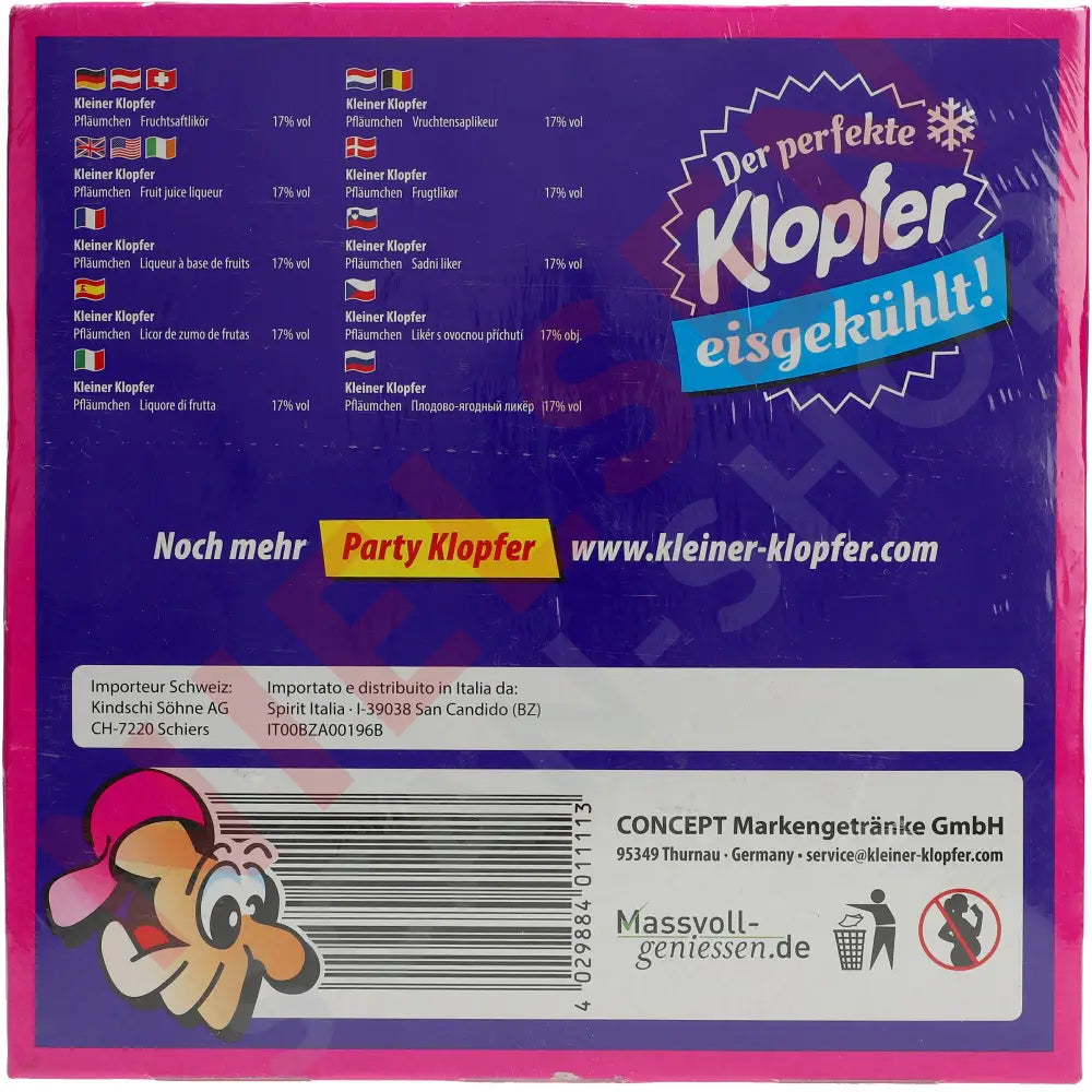 Kleiner Klopfer Pfläumchen Spiritus