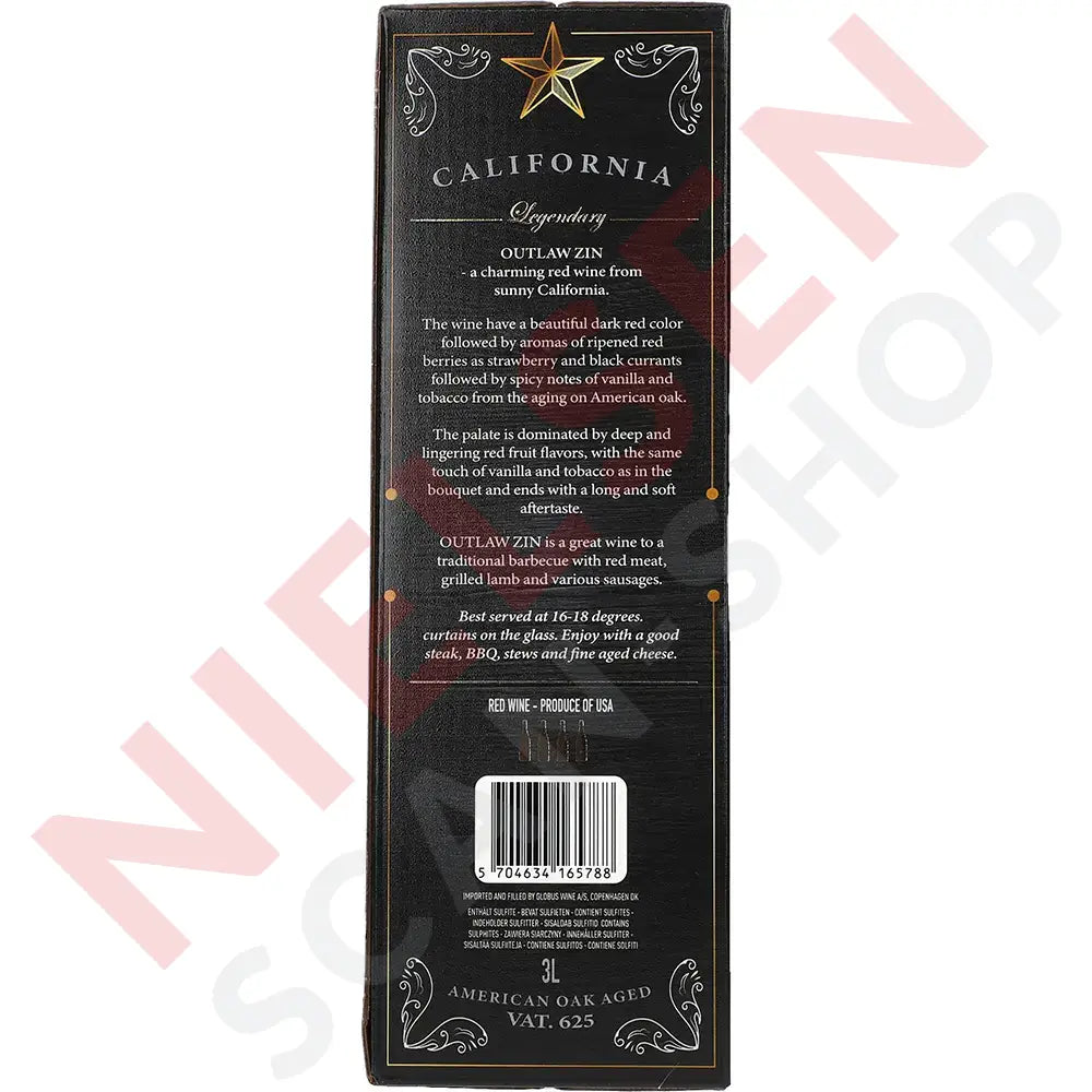 Outlaw Zin Zinfandel Vin