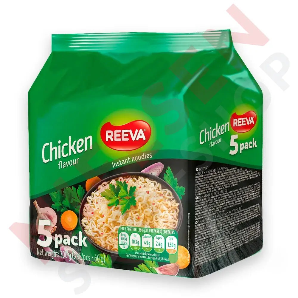 Reeva Bag 5-Pack Instant Nudler Chicken Slik & Dagligvarer