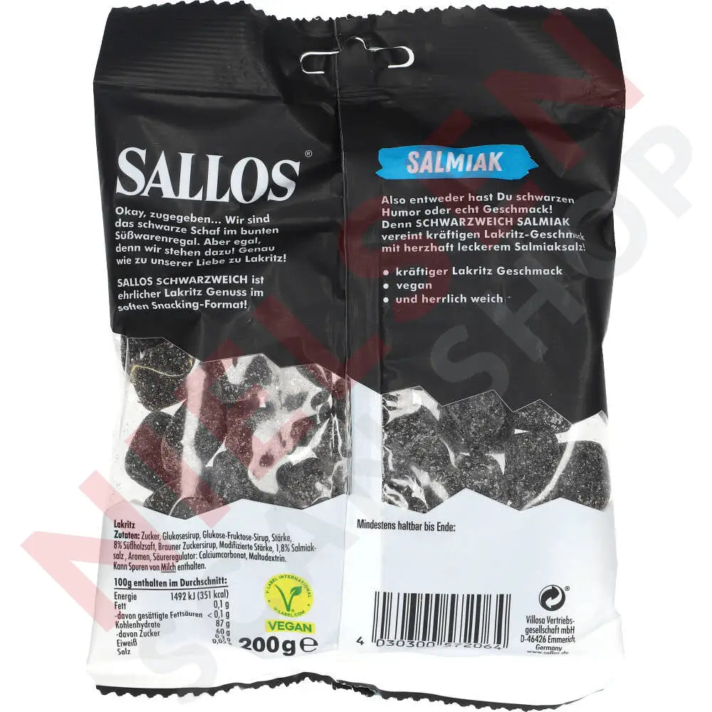 Sallos Schwarzweich Salmiak Slik & Dagligvarer