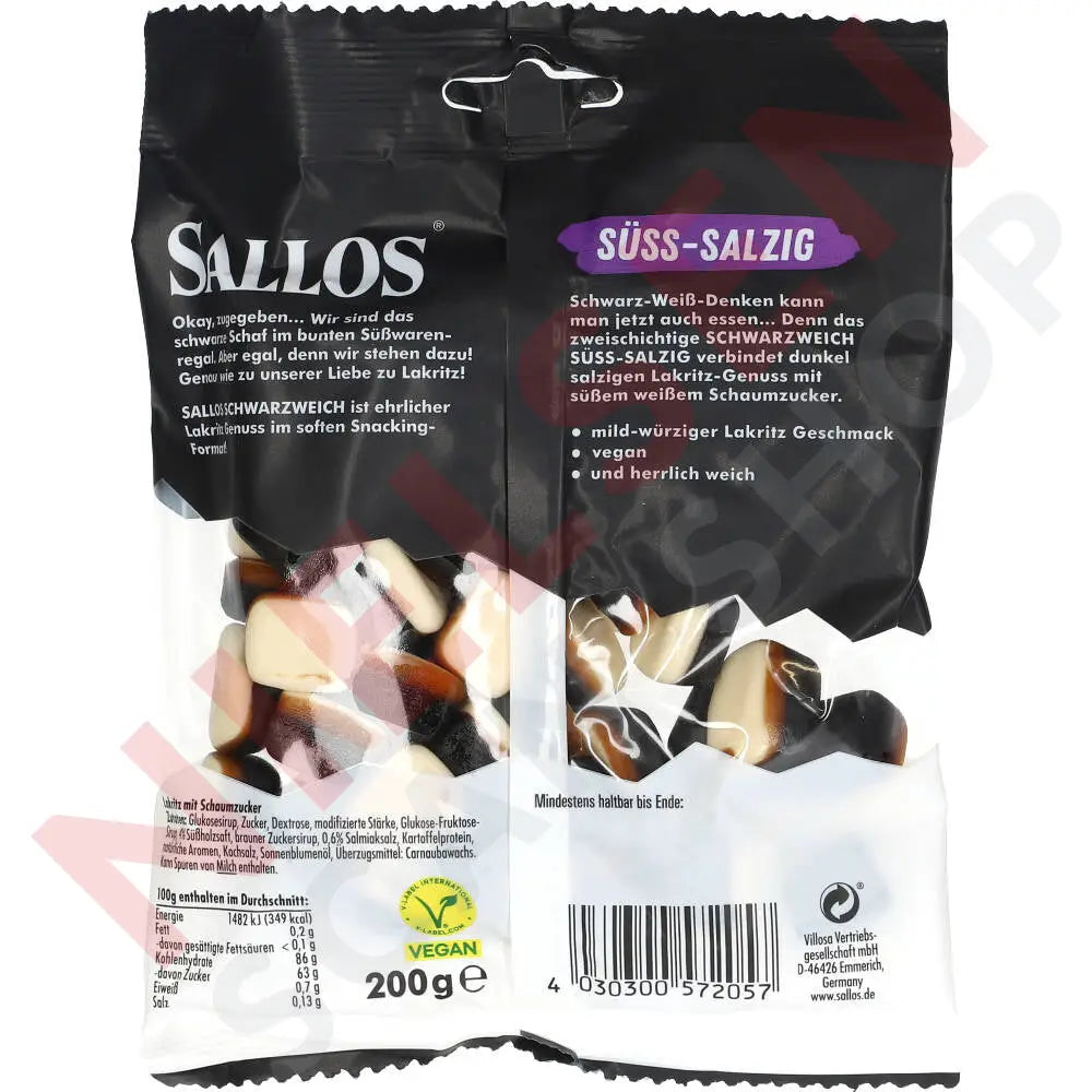 Sallos Schwarzweich Süß-Salzig Slik & Dagligvarer