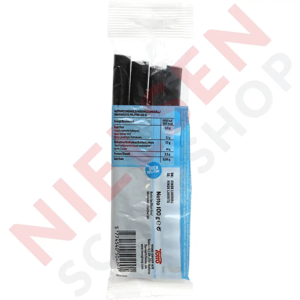 Toms Go’e Staenger Finsk Lakrids 4Er Slik & Dagligvarer