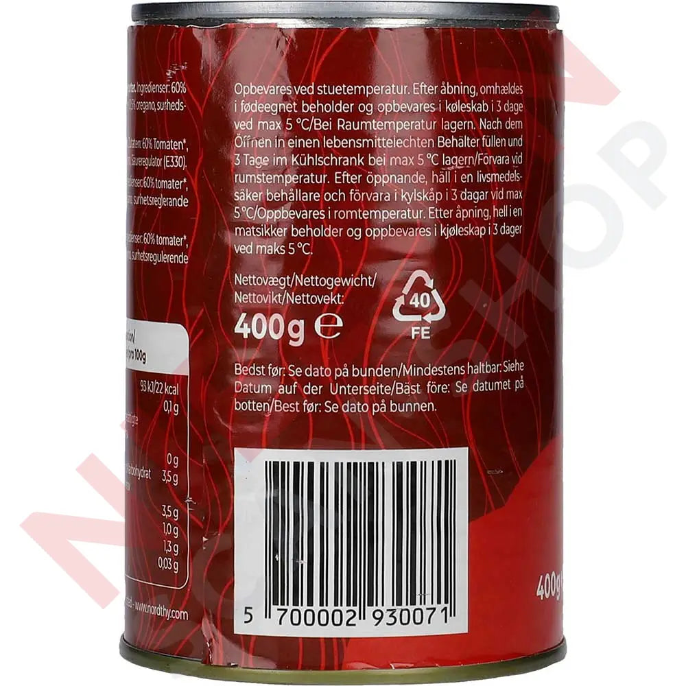 Ton Gehackte Tomaten Mit Kräutern Slik & Dagligvarer