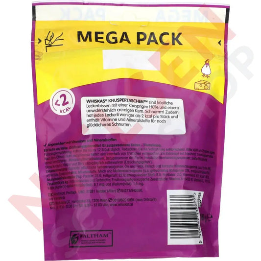 Whiskas Knuspertaschen Mit Huhn + Käse 180G Dyrefoder