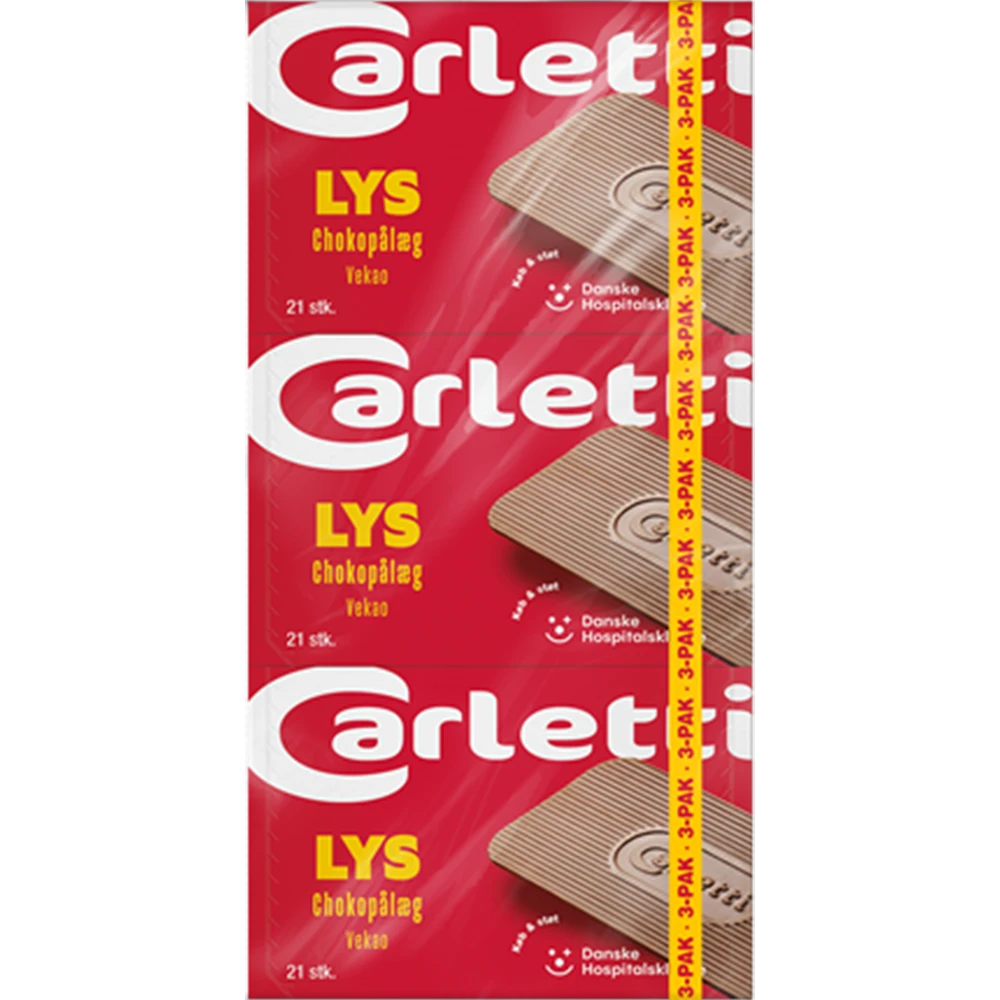 Carletti Pålægchokolade Den Lyse 3er
