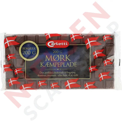 Carletti Kæmpeplade Mørk Slik & Dagligvarer
