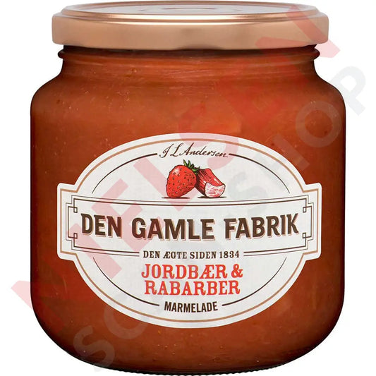 Den Gamle Fabrik Rhabarber & Erdbeere Slik Dagligvarer