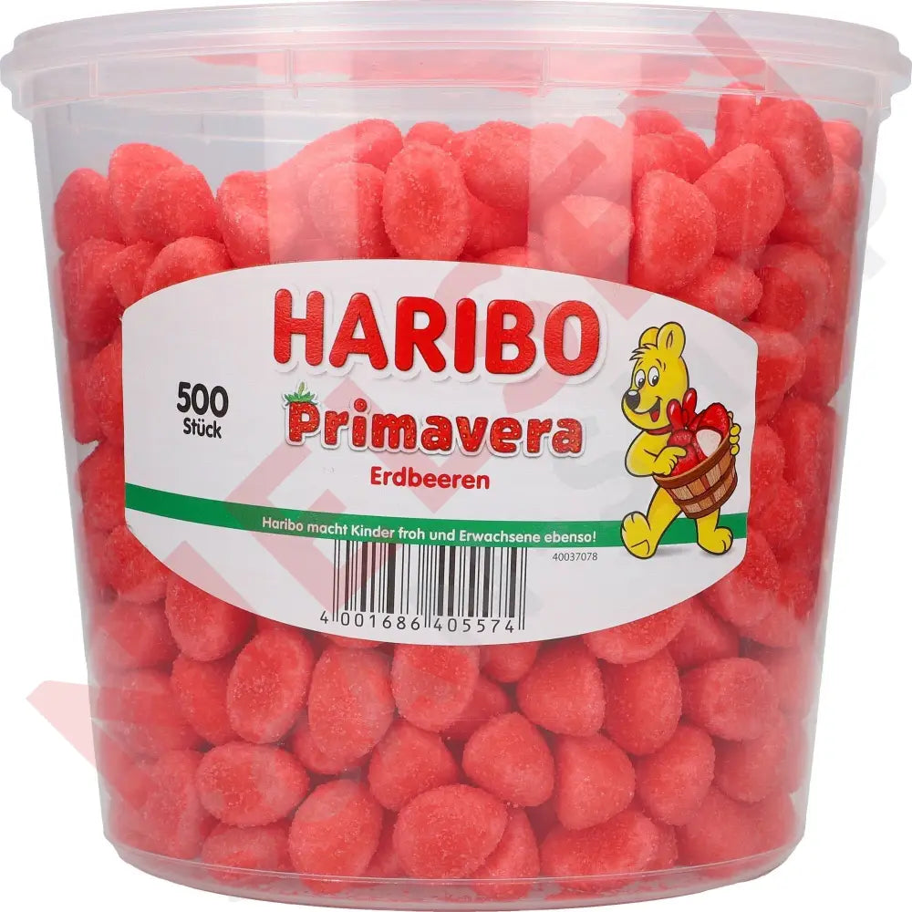 Haribo Primevera Erdbeeren 1150g 500 Stk. - AllSpirits