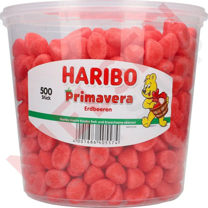 Haribo Primevera Erdbeeren 1150g 500 Stk. - AllSpirits