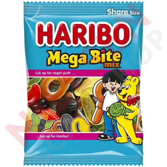 Haribo Dk Mega Bite Mix Slik & Dagligvarer