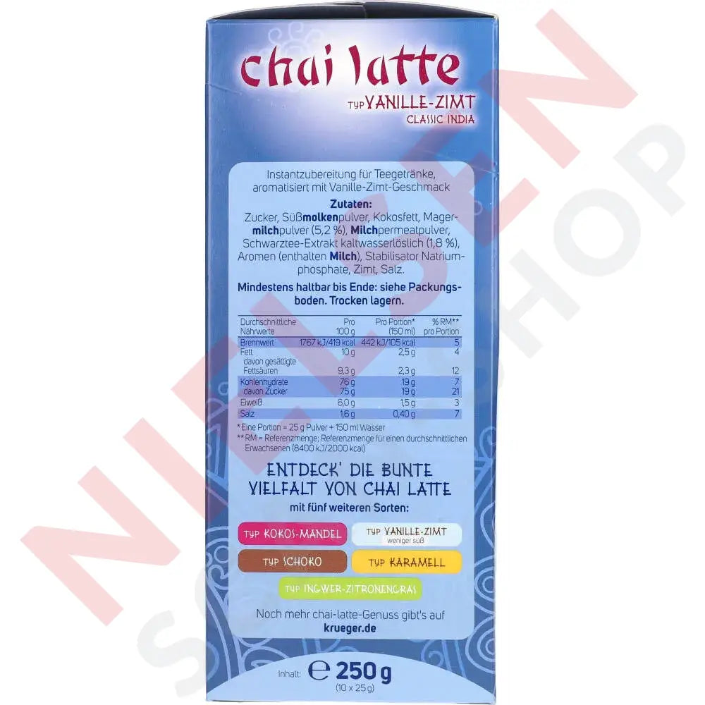 Krüger Chai Latte Classic 250G Slik & Dagligvarer