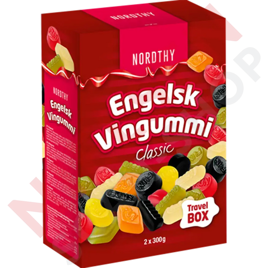 Nordthy Travel Box Engelsk Vingummi Slik & Dagligvarer