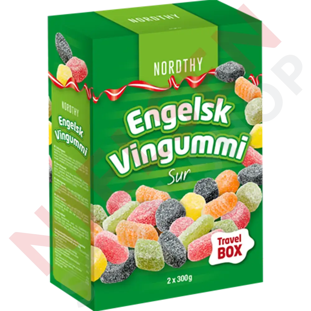 Nordthy Travel Box Sur Engelsk Vingummi Slik & Dagligvarer