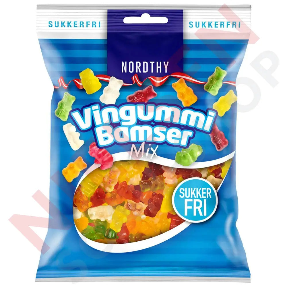 Nordthy Sukkerfri Vingummi Bamser Slik & Dagligvarer