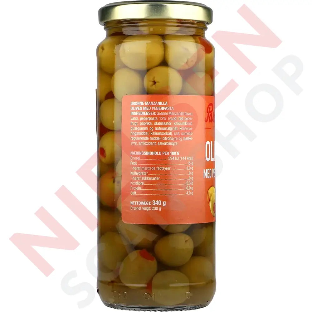 Paradiso Spanske Manzanilla Oliven Med Peberpasta Slik & Dagligvarer