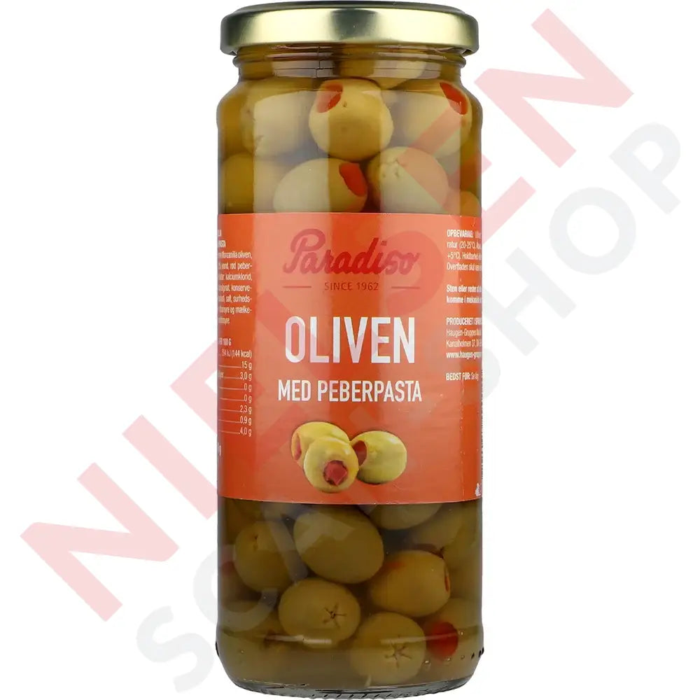 Paradiso Spanske Manzanilla Oliven Med Peberpasta Slik & Dagligvarer