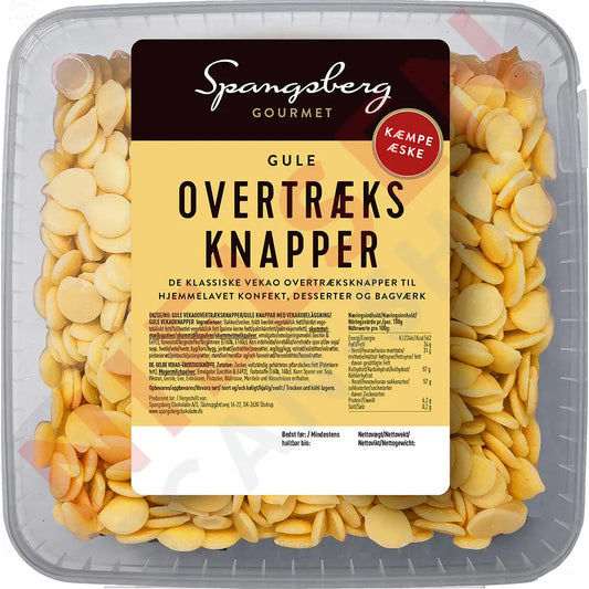 Spangsberg Gule Overtræksknapper Slik & Dagligvarer