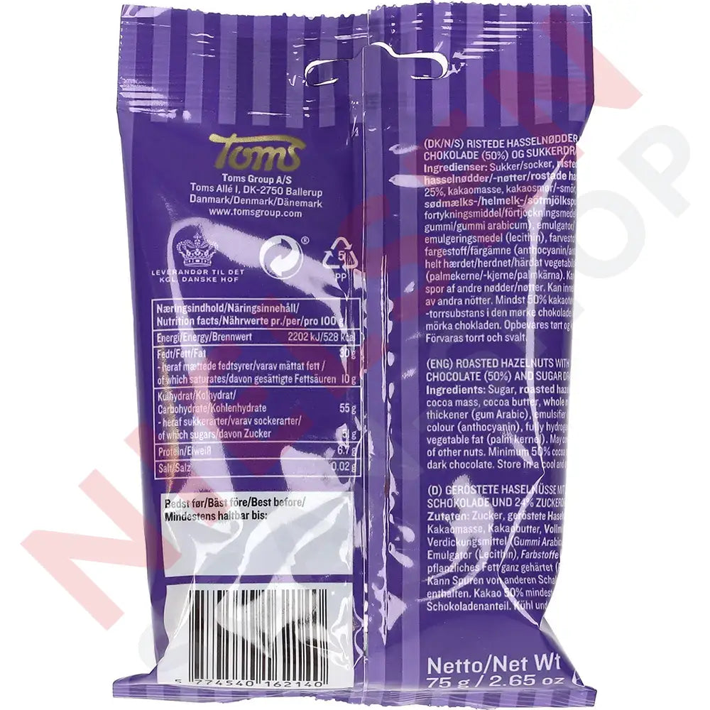 Toms Guldknas Delight Nødder & Mørk Chocolade Slik Dagligvarer